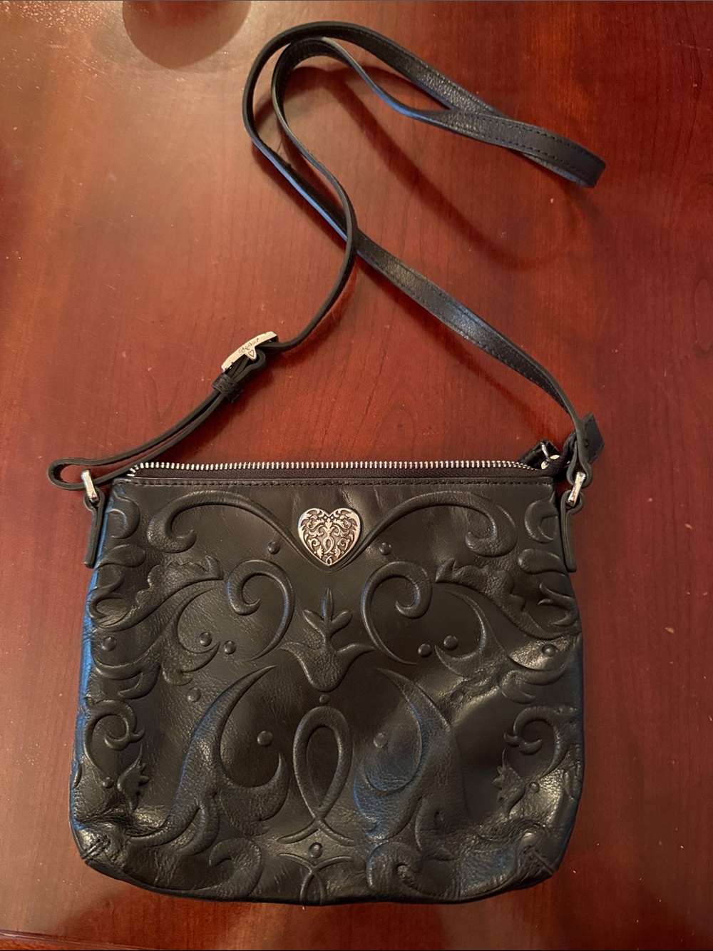 Brighton Vintage Black Crossbody Bag
